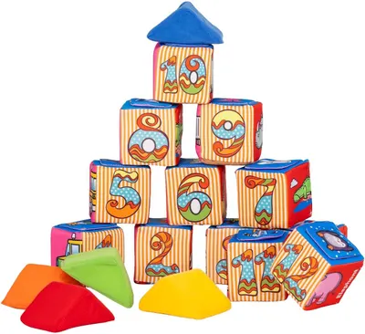 Set cuburi moi pentru joacă Chipolino, 12 buc.