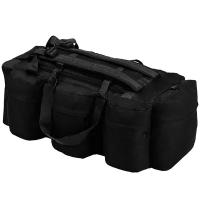 vidaXL Geantă 3-în-1 în stil army, 45 L, negru
