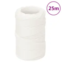 vidaXL Frânghie de barcă, alb complet, 2 mm, 25 m, polipropilenă