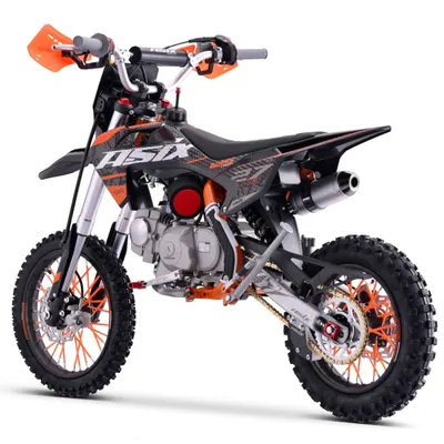 Motocicleta Enduro Cross Asix XB27 A2, 125cc, 4T, roti 14 12 , far, pornire electromotor, culoare negru portocaliu