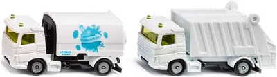 Set de jocuri Siku - Masina de curatat si camion de gunoi