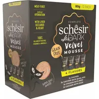 Hrana umeda pisici, Schesir After Dark Cat Multipack Velvet Mousse, 12x80 g