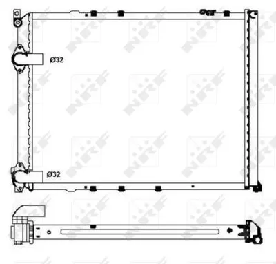 Radiator apa racire motor RENAULT SAFRANE I, SAFRANE II 2.1D 2.2D 2.5D intre 1992-2000