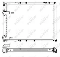 Radiator apa racire motor RENAULT SAFRANE I, SAFRANE II 2.1D 2.2D 2.5D intre 1992-2000