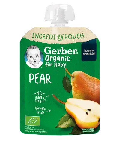 Pouch din pere de la 4 luni, 80g, Gerber