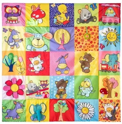 Salteluta pentru gimnastica bebelusului Woody - Lume colorata