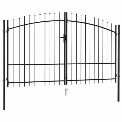 vidaXL Poartă de gard Woerden Ușă dublă cu vârf cu țepi 299,5x249,5 cm