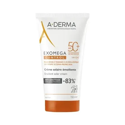 Crema emolienta cu protectie solara SPF50+ Exomega Control – 150 ml, ADerma
