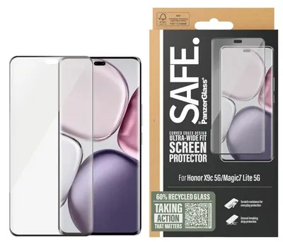 Protector de sticlă SAFE - Ultra Wide Fit, Honor X9c/Magic 7 Lite, transparent
