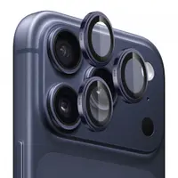 Folie de protectie Camera Spate Blueo Sapphire Crystal pentru Apple iPhone 17 Pro Max / 17 Pro, Sticla Securizata, Albastra Inchis