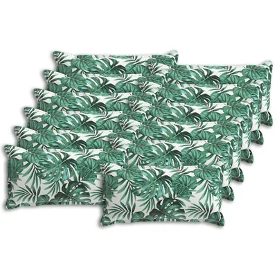 vidaXL Husă pentru pernă 12 buc. HOUTEN Model cu frunze 40 x 80 cm