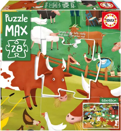 Puzzle pentru copii Educa din 28 piese maxi - Ferma