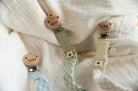Lantisor clip pentru suzeta Bibs Sand-Ivory