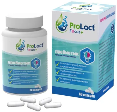 Focus+ Probiotic pentru o bună concentrare și memorie, 60 capsule, ProLact