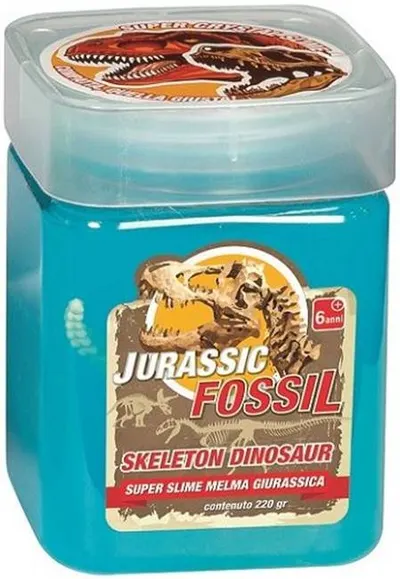 Figurină RS Toys Jurassic - Fosilă de dinozaur cu slime, albastru
