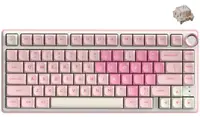 Tastatură mecanică Royal Kludge - R75 Pink Melody, comutator Cream, RGB, roz
