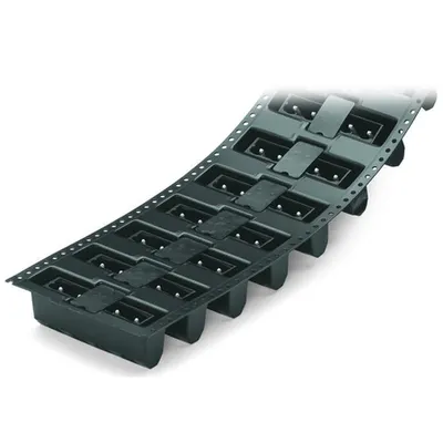 THR male header; 1.0 x 1.0 mm solder pin; straight; in tape-and-reel packaging; Pin spacing 7.5 mm; 3-pole; black