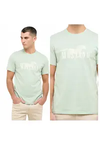 Tricou Barbati - Verde - 100% Bumbac - Croiala Regular Fit - Design Clasic Casual - Calitate Premium - Style Austin Frosty Green - Verde