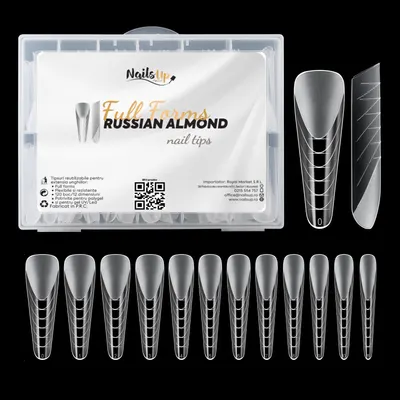 Tipsuri Reutilizabile NAILSUP Full Forms Russian Almond, 120 buc