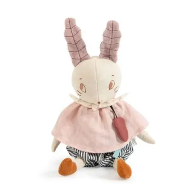 Jucarie textila muzicala, iepuras, 36 cm, moulin roty