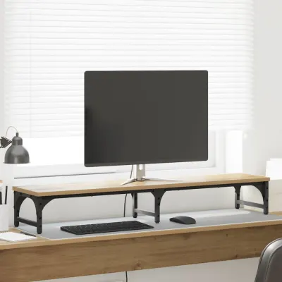 vidaXL Suport pentru monitor Stejar Artizanal 105 x 23 x 15,5 cm