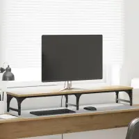 vidaXL Suport pentru monitor Stejar Artizanal 105 x 23 x 15,5 cm