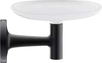 Savoniera Duravit Starck T 0099334600, montare pe perete, metal/sticla, Negru mat