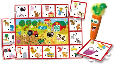 Joc educațional Lisciani Giochi Carotina - Ferma veselă cu stilou magic
