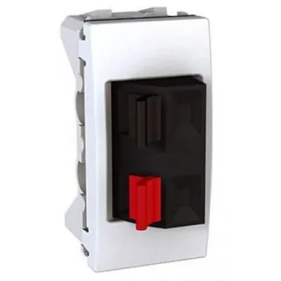 Priza audio 1 modul alb Unica