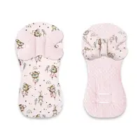 Protectie textila, MimiNu, Pentru carucior, scaun auto si scaun de bicicleta, Cu perna Butterfly, Materiale certificate Oeko Tex Standard 100, Minky Little Ballerina Pink