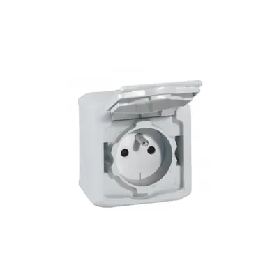 2P+E Priza standard Francez pentruix - surface mounting - 16 A 250 V~ - gri