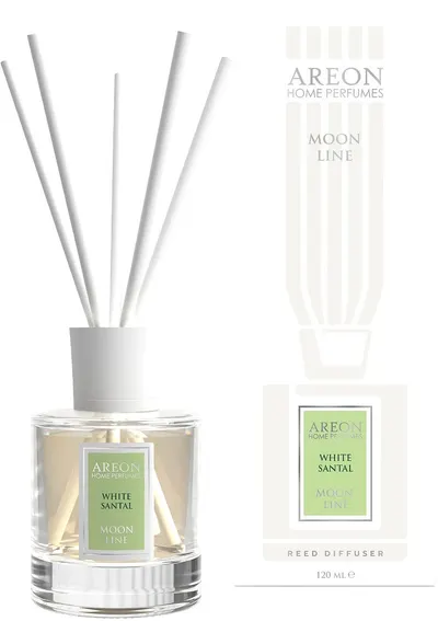 Bețișoare parfumate Areon Moon Line - White Santal, 120 ml