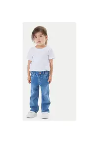 Pantaloni fete - 304718281 - Lyocell/Poliester reciclat - Albastru - Albastru