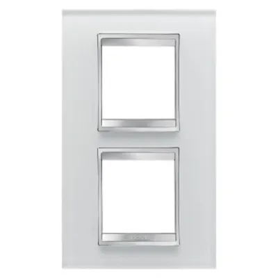 Placa ornament CProiector HORUS LUX international - IN GLASS - 2+2 modul VERTICAL CENTRE DISTANCE 71mm - ICE - CProiector HORUS