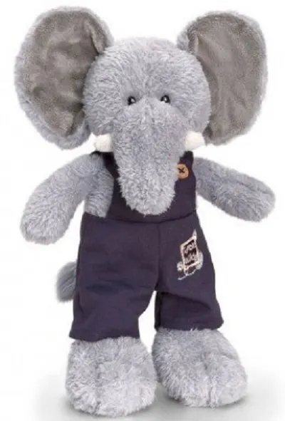 Jucarie de plus Keel toys - Animale africane cu salopeta, elefant, 20 cm
