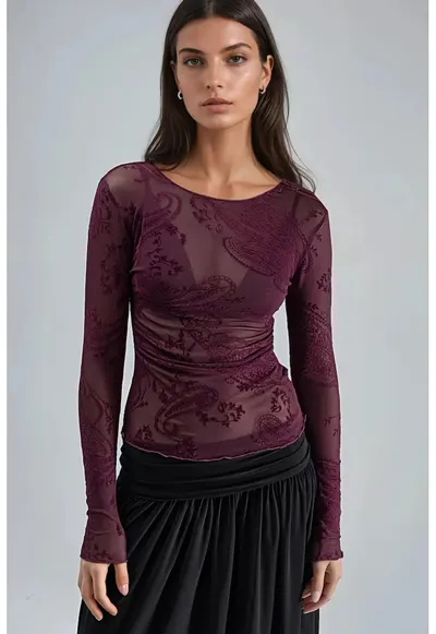 Bluza dama - Mov - Jerseu