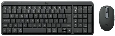 Set mouse și tastatură Logitech - MK250, wireless, grafit