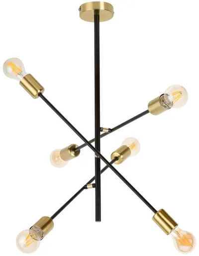 Candelabru Rabalux - Lanny 2104, E27, 6 x 15W, 230V, negru