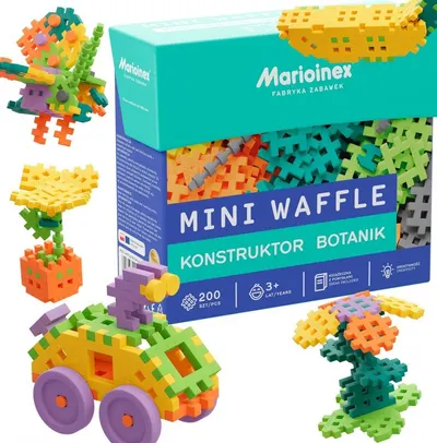 Mini constructor de vafe Marioinex - Micul botanist, 200 de piese