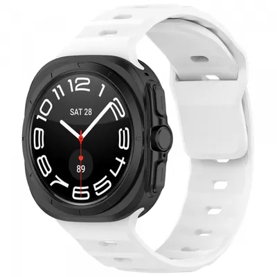 Curea Techsuit W055 pentru Samsung Galaxy Watch Ultra Series, Alba