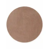 Covor bej țesut manual rotund din lână ø 200 cm Arcura – Vikosa