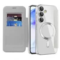 Husa MagSafe Techsuit SmartMag Book pentru Samsung Galaxy A55 5G A556 (Gri)