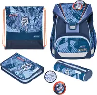 Set școlar Herlitz UltraLight Plus - TechMech, ghiozdan două penare și un săculeț