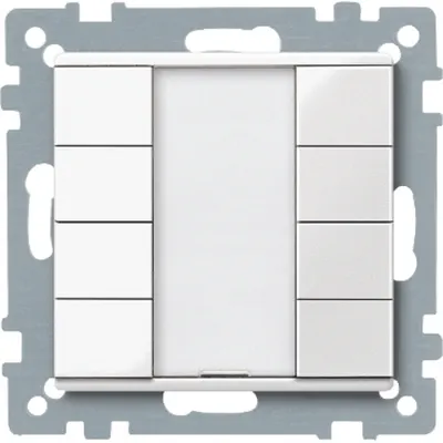 Buton KNX, 8 clapete, Alb polar, Sistem M