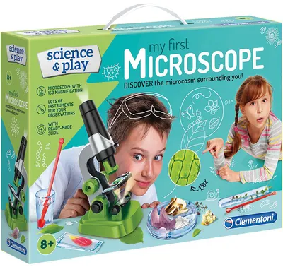 Set Clementoni Science & Play - Primul meu Microscop, cu accesorii