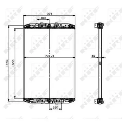 Radiator, racire motor NRF 519541