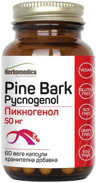 Pine Bark Pycnogenol, 50 mg, 60 capsule, Herbamedica