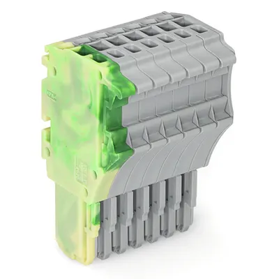 1-conductor female plug; 1.5 mm²; 7-pole; 1,50 mm²; green-yellow, gray