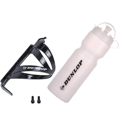 Bidon apă drumeție sport design 750ml Dunlop, Negru și Argintiu
