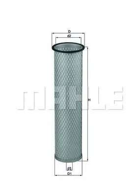 Filtru aer secundar MAHLE ORIGINAL LXS 214